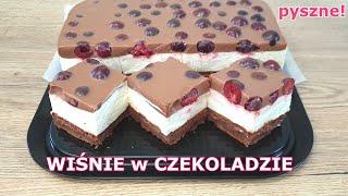 Niesamowicie pyszne ciasto bez pieczenia z wiśniami i budyniem ???? idealny deser do kawy lub herbat