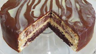 МРАМОРНЫЙ Торт. ДЛЯ ЛЮБИТЕЛЕЙ ШОКОЛАДА. КРЕМ ВАС УДИВИТ