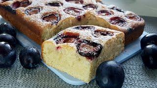 Сливовый Пирог на Кефире рецепт // Plum Coffee Cake Recipe