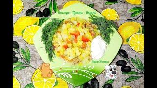 #РЕЦЕПТ БЫСТРО - ПРОСТО - ВКУСНО тушеные #Кабачки с помидорами в чесночно - сметанном соусе с фаршем