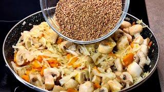 Как сделать гречку в три раза вкуснее! Три простых рецепта из гречки в одной сковороде!