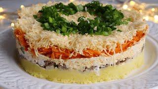 Все кто пробуют этот САЛАТ остаются довольны! Вкусный Слоёный САЛАТ на НОВЫЙ ГОД 2023