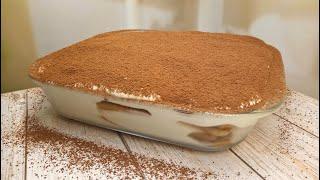 Ленивый а ля Тирамису со сливками и печеньем