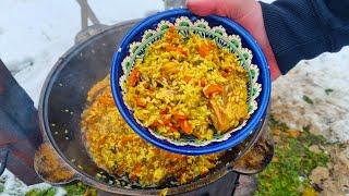 Плов из курицы на костре. #shorts