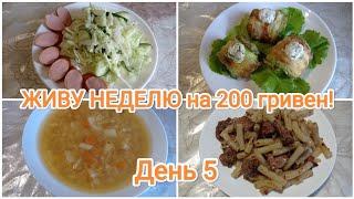 ЖИВУ НЕДЕЛЮ на 200 гривен! День 5