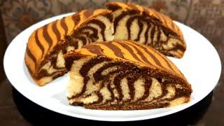 ПИРОГ ЗЕБРА, Очень вкусный и влажный. Классический рецепт ЗЕБРЫ. Выпечка на сметане на скорую руку