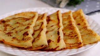 Блины с фаршем на сковороде или "Фальшивые Чебуреки"/ Блины на кипятке