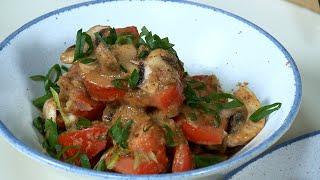 Кухня по заявкам | Индейка с овощами и кускусом. Салат с луковой заправкой | Илья Лазерсон