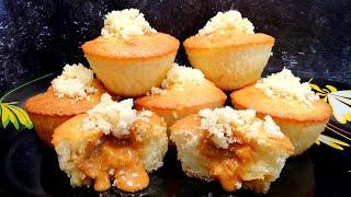 Пышные КЕКСЫ с Яблоками и КАРАМЕЛЬЮ! Мягкие, как Пушинка! БЫСТРАЯ Выпечка к Чаю!