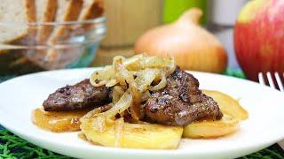 Печень по-берлински с яблоками и луком. Как вкусно приготовить печень на сковороде