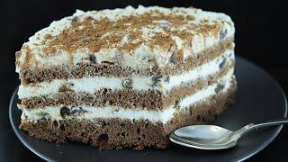 Творожный торт с кофе и черносливом. Супер нежный и вкусный торт