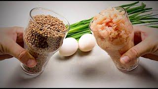 Стакан ГРЕЧКИ и ФАРШ! Невероятно ВКУСНОЕ БЛЮДО на ужин для всей семьи