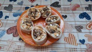 Фаршированные кальмары на праздничный стол