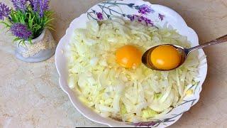 Самый простой и вкусный Рецепт из 2 Яиц , лука и картошки! Вкусный и Быстрый ужин, завтрак или обед!
