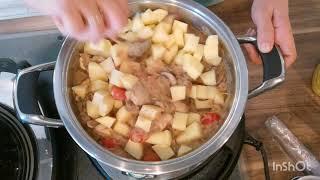 По рецепту Надюши!!! Мясо с картошкой и грибами в сливочном соусе АМС