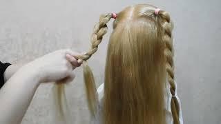 КРАСИВАЯ ПРИЧЕСКА НА СРЕДНИЕ И ДЛИННЫЕ ВОЛОСЫ