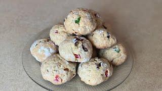 Творожное печенье с цукатами, сухофруктами и грецкими орехами
