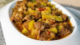 Паприкаш по-гречески / Тушеная говядина с перцем / Παπρικάζ