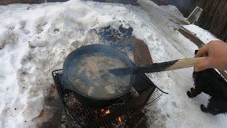 Рыбацкая уха, проводили сына, да как Лёша нас спасал