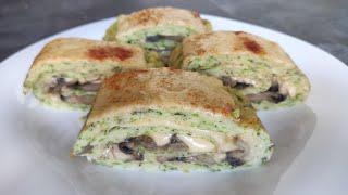 Рулет из кабачков с грибами и сыром. Ничего вкуснее из кабачка вы точно не пробовали!