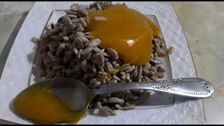 2371 Семечки с мёдом вкусный полезный продукт Семена подсолнечника мёд зелёный чай кофе десерт ЗОЖ