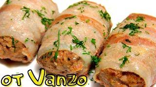 Котлеты  в беконе с начинкой.#фарш #рецепты из фарша #блюда из фарша