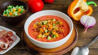 Что приготовить в жару? Простой и Быстрый, ОСВЕЖАЮЩИЙ Гаспачо (испанский томатный суп)