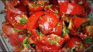 Помидоры по-Корейски за 1 МИНУТУ!  Быстрая и Вкусная ЗАКУСКА ИЗ ПОМИДОРОВ