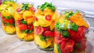 ОБАЛДЕННЫЙ САЛАТ НА ЗИМУ/ ПОНРАВИТСЯ ВСЕМ такой САЛАТ из ПОМИДОР ????