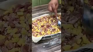 Курник на скорую руку из слоёного теста!