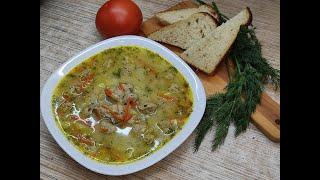 Сырный  суп с фрикадельками  и кус кусом, отличный  домашний рецепт, очень быстро готовится