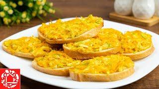 Кабачок, Морковка и Хлеб. Несколько минут и Бутерброды готовы!