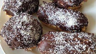 Эклеры сливочный вкус. Простой рецепт приготовления эклеров. Заварные пирожные  отличный десерт.