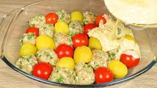 Запеканка с фаршем, картошкой и помидорами | Casserole with minced meat, potatoes and tomatoes