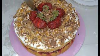 Клубничный торт рецепт вкусного десерта