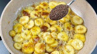 К бананам добавляю кофе. Готовлю пирог к чаю за короткое время без выпечки