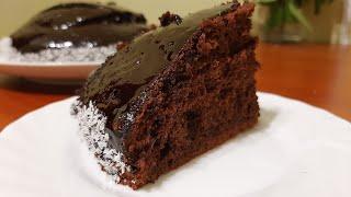 Шоколадный пирог политый шоколадом. Простой рецепт пирога.