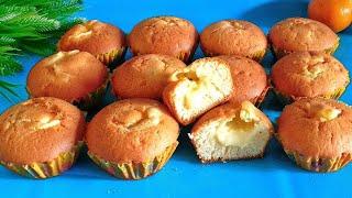 Кексы "Пышные" на кефире с начинкой к чаю. Тают во рту. Маффины. Простой рецепт. Вкус жизни. SUB