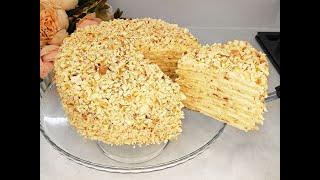 ТВОРОЖНЫЙ торт "НАПОЛЕОН" на сковороде!!! Нежный, в меру сладкий)