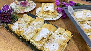 ПОСТНАЯ ЗАКУСКА. МАЛО ТЕСТА, МНОГО ТЫКВЫ. Волшебный Штрудель - Тыквенник.