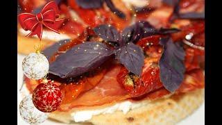 Нереально вкусные бутерброды на новогодний стол! Закуска на праздничный стол. Брускетта рецепт