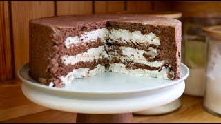 ШОКОЛАДНЫЙ торт  С БЕЗЕ / Будет ГОТОВ через 3 ЧАСА!
