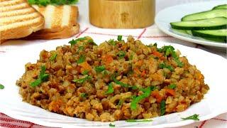 Гречка с Фаршем и Овощами На Сковороде. Вкусный Ужин Для Всей Семьи. Гречка По-Купечески с Фаршем