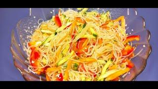 Такого вкусного салата Вы еще не пробовали! ФУНЧОЗА С ОВОЩАМИ! Простой салат за 10 минут.