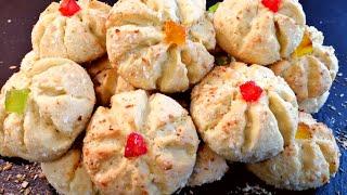 Простой РЕЦЕПТ Вкусного Песочного ПЕЧЕНЬЯ с Кокосовым ароматом. БЫСТРАЯ Выпечка к Чаю