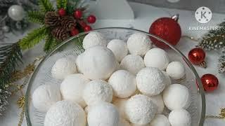 СНЕЖКИ из яблочного зефира.