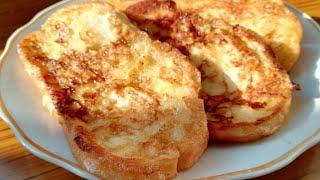 Остался старый батон? Приготовьте сладкие гренки! Вкус из детства!