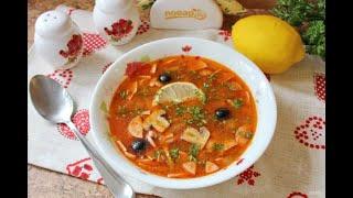 Мясная солянка с грибами и фасолью. Условия приготовления рецепты