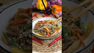 Соба с курицей и овощами ???? #рек #рецепт