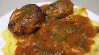 ВСЕМИ ЛЮБИМОЕ КЛАССИЧЕСКОЕ БЛЮДО / КАРТОФЕЛЬНОЕ ПЮРЕ С КОТЛЕТОЙ И ТОМАТНОЙ ПОДЛИВОЙ / CUTLETS